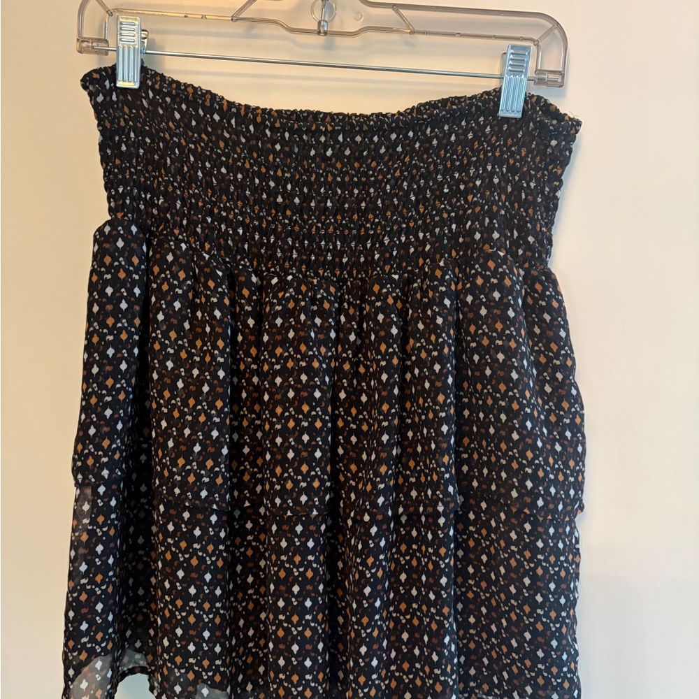 Old Navy Black and Brown A-Line Skirt